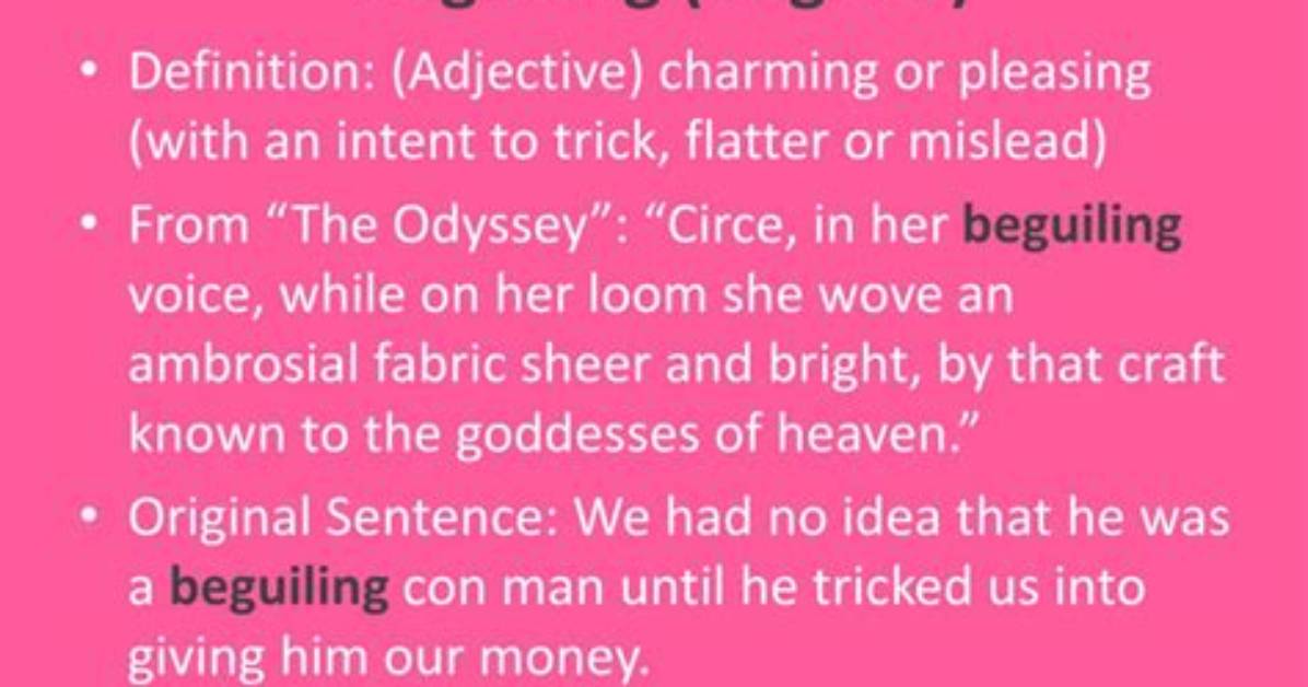 Does Beguiling Mean Enticing?