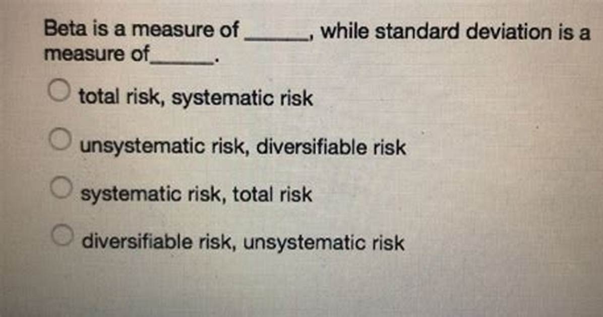 Does Beta Measure Diversifiable Risk?