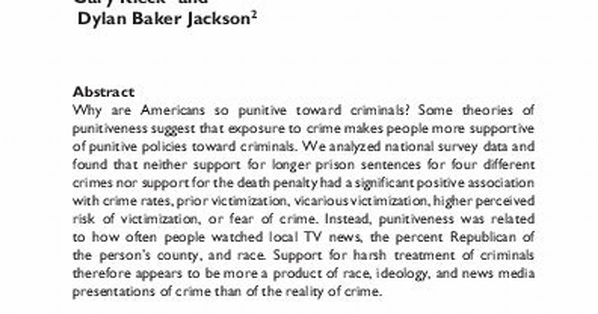 Does Crime Cause Punitiveness?
