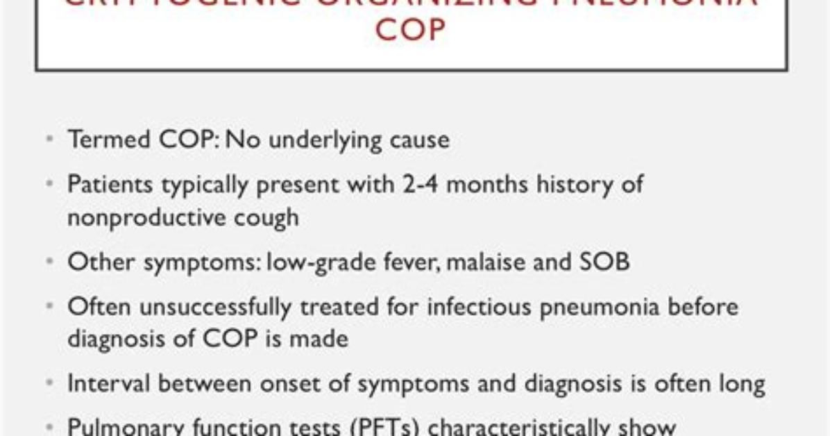 Does Cryptogenic Organizing Pneumonia Go Away?