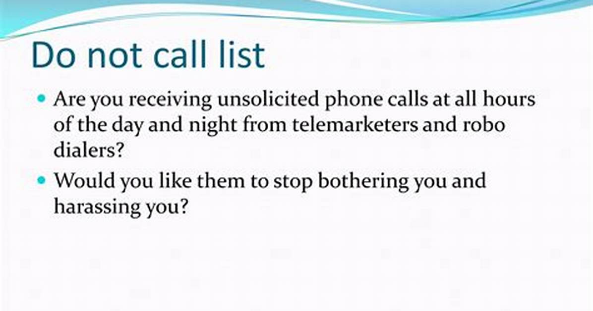 Does Do Not Call List Expire