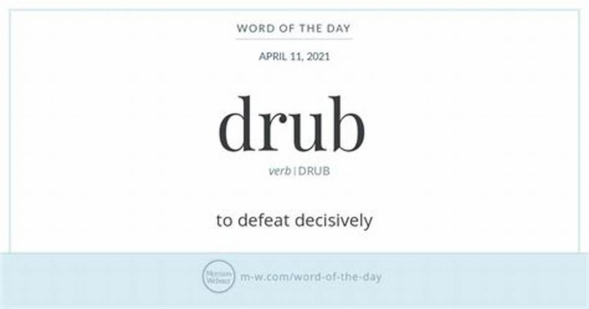Does Drub Mean Beat?