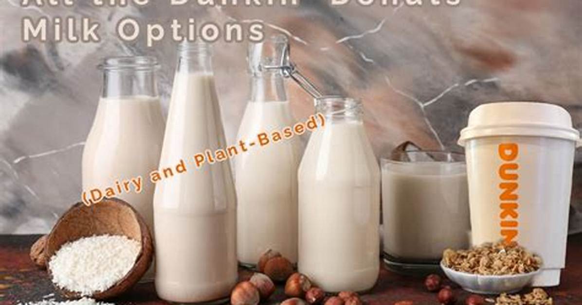 Does Dunkin Donuts Use Milk in Their Coffee