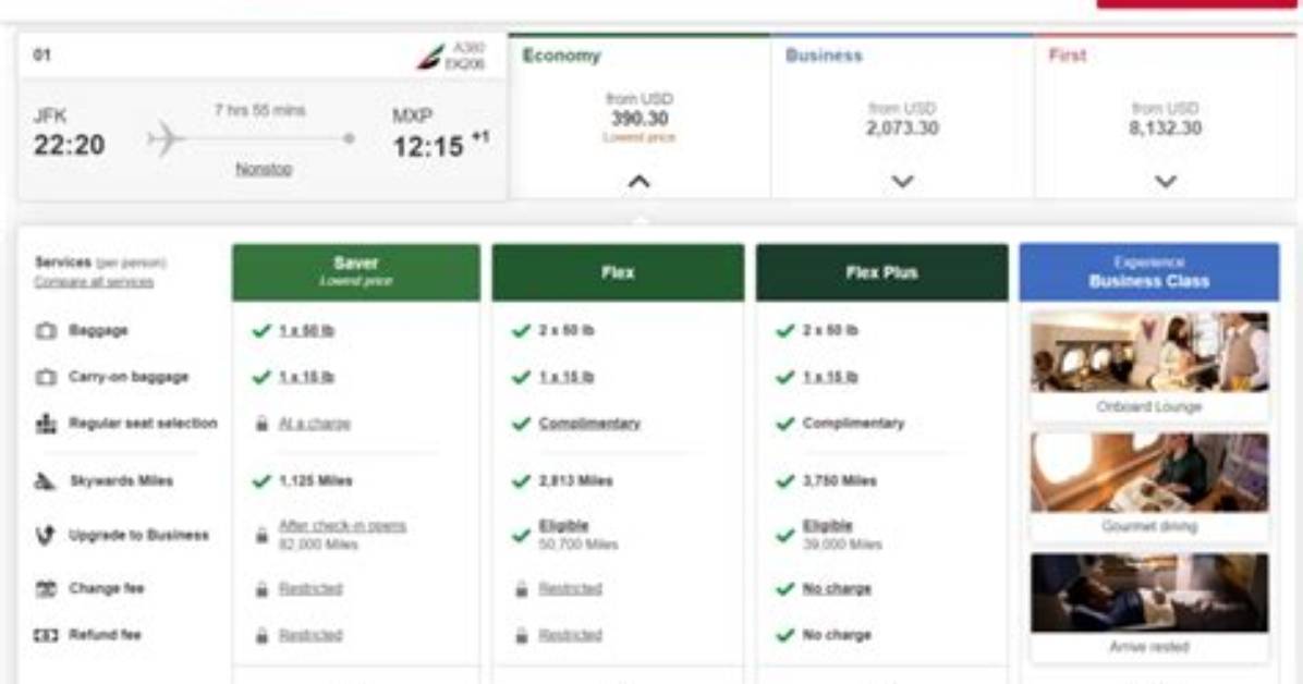 Does Emirates Offer Upgrade Bids?