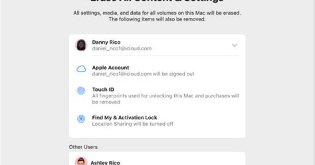 Does Erase All Content and Settings Remove iCloud?
