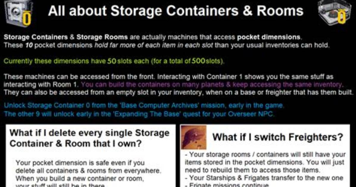 Does Freighter Storage Transfer?