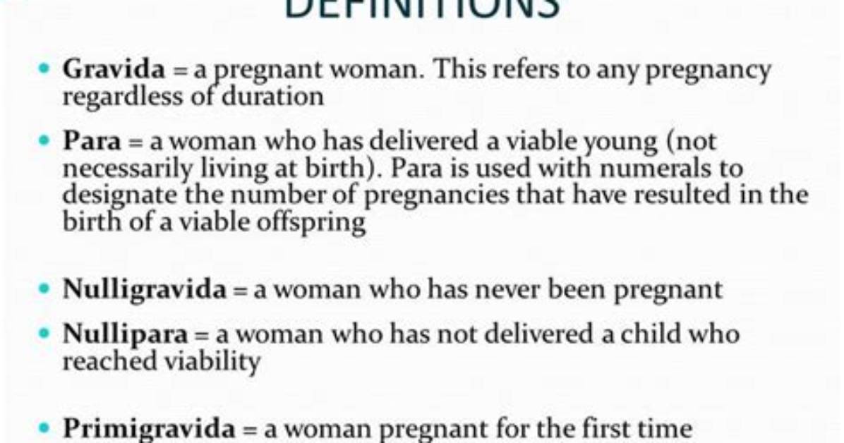 Does Gravida Mean Pregnant?