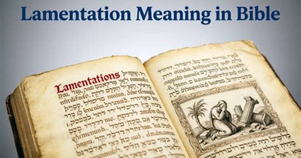 Does Lamentation Mean Sorrow?