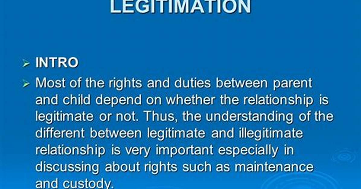 Does Legitimate Mean Lawful?