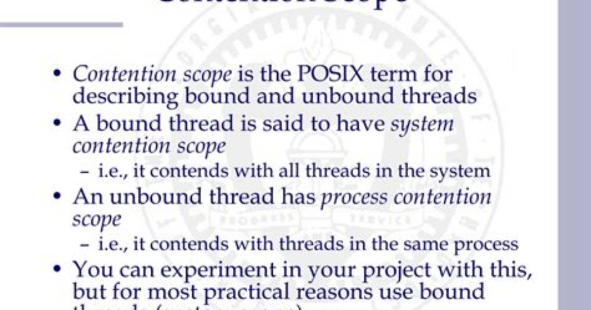 Does Linux Allow Process Contention Scope?