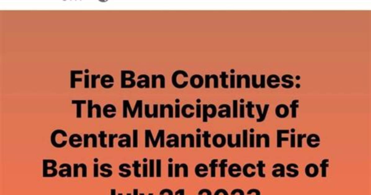 Does Manitoulin Have a Fire Ban?