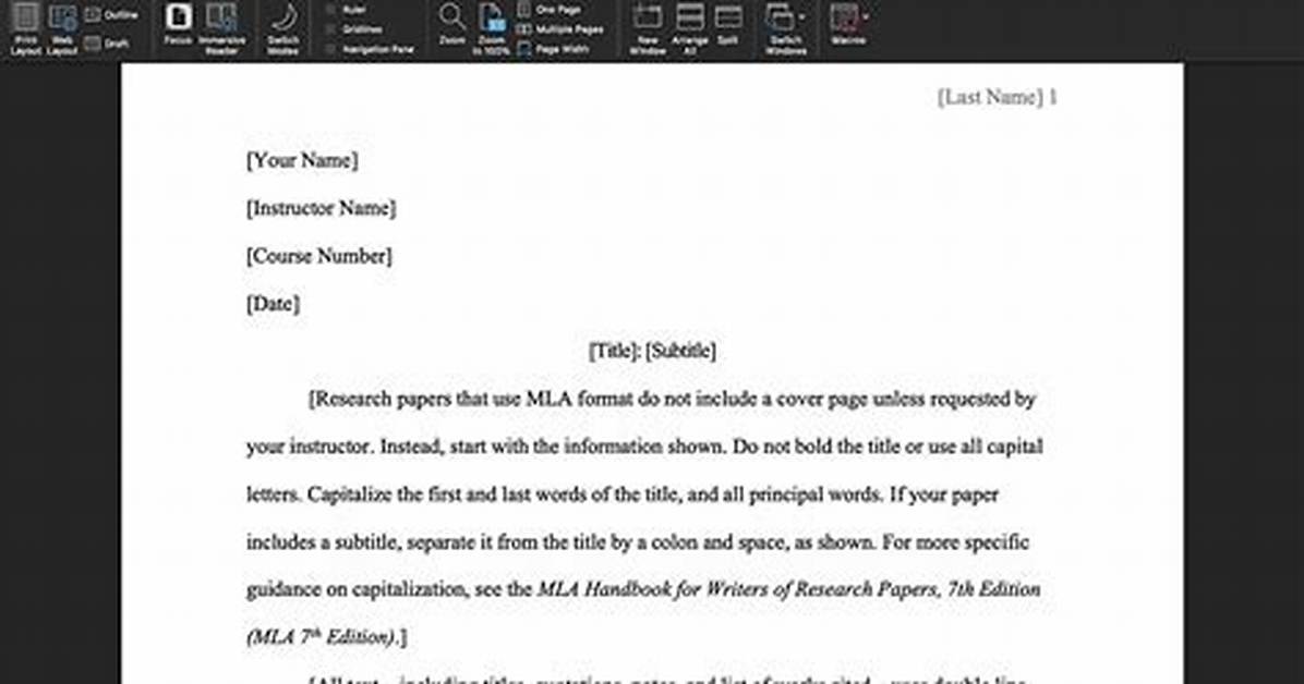 Does Mla Format Require a Certain Font?