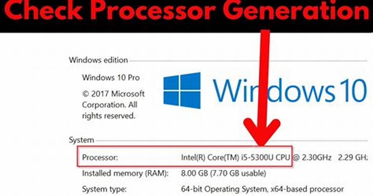 Does My Intel Processor Support Windows 7?