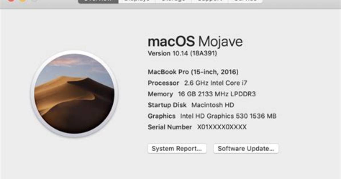 Does My Macbook Support Mojave?
