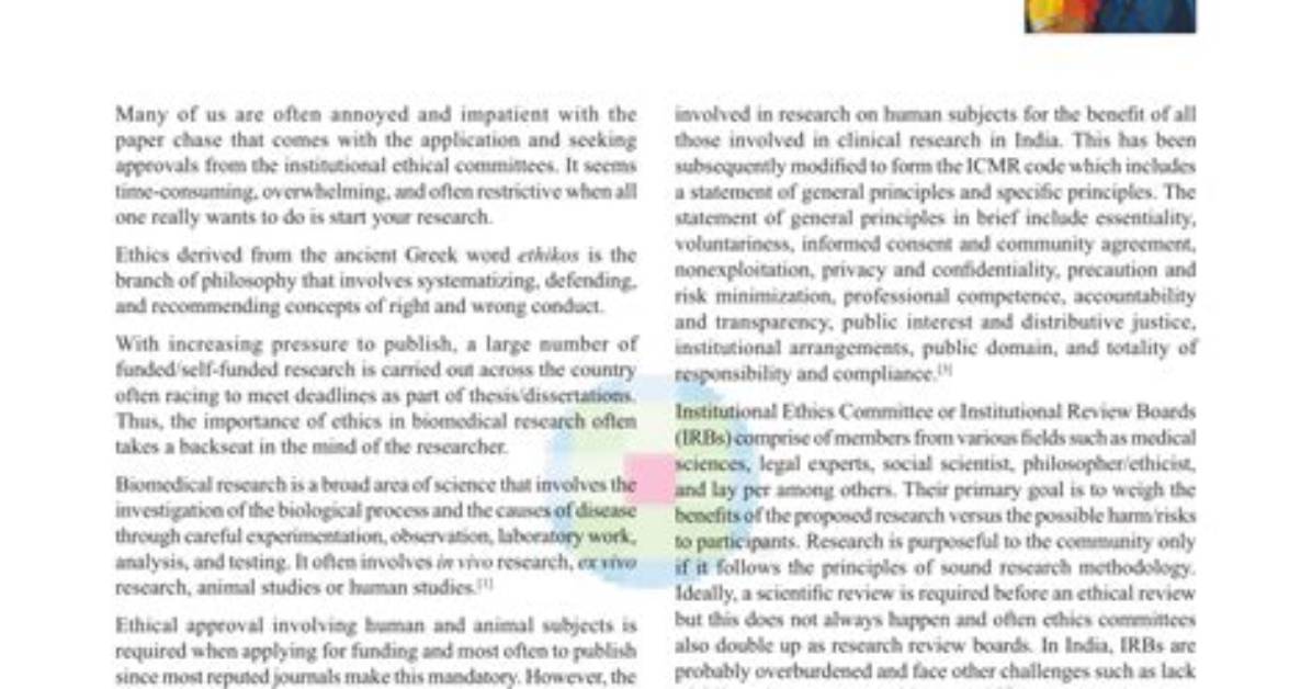 Does My Research Need Ethical Approval?