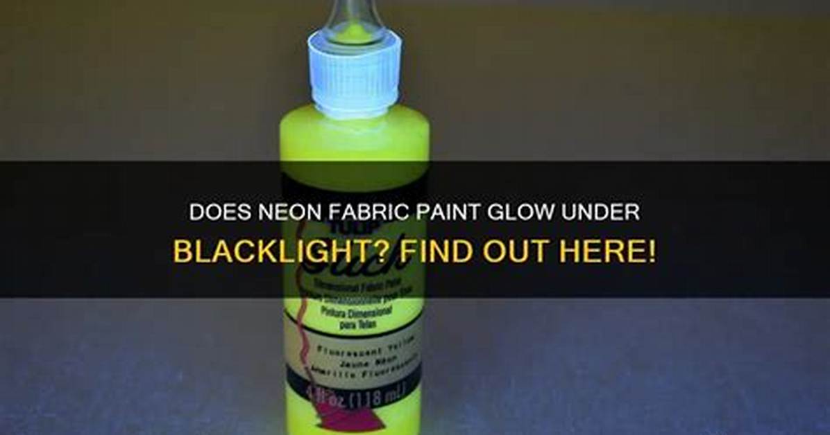 Does Neon Spray Paint Glow Blacklight?