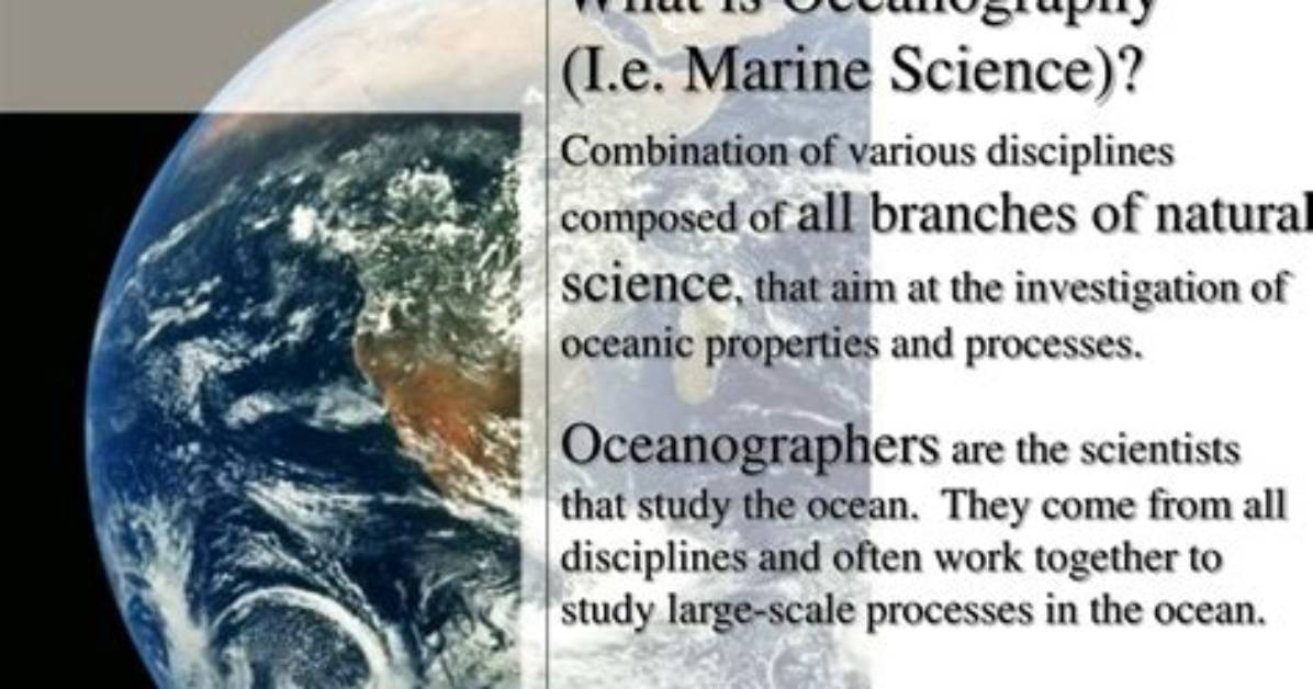 Does Oceanography Involve Math?