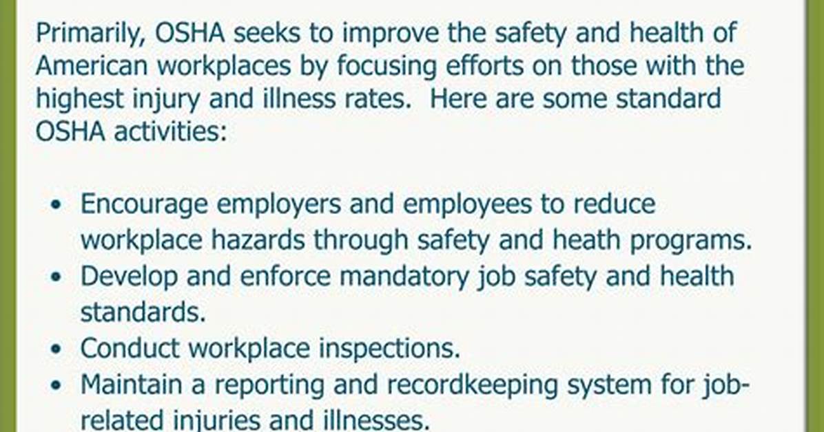 Does Osha Regulate Hospitals