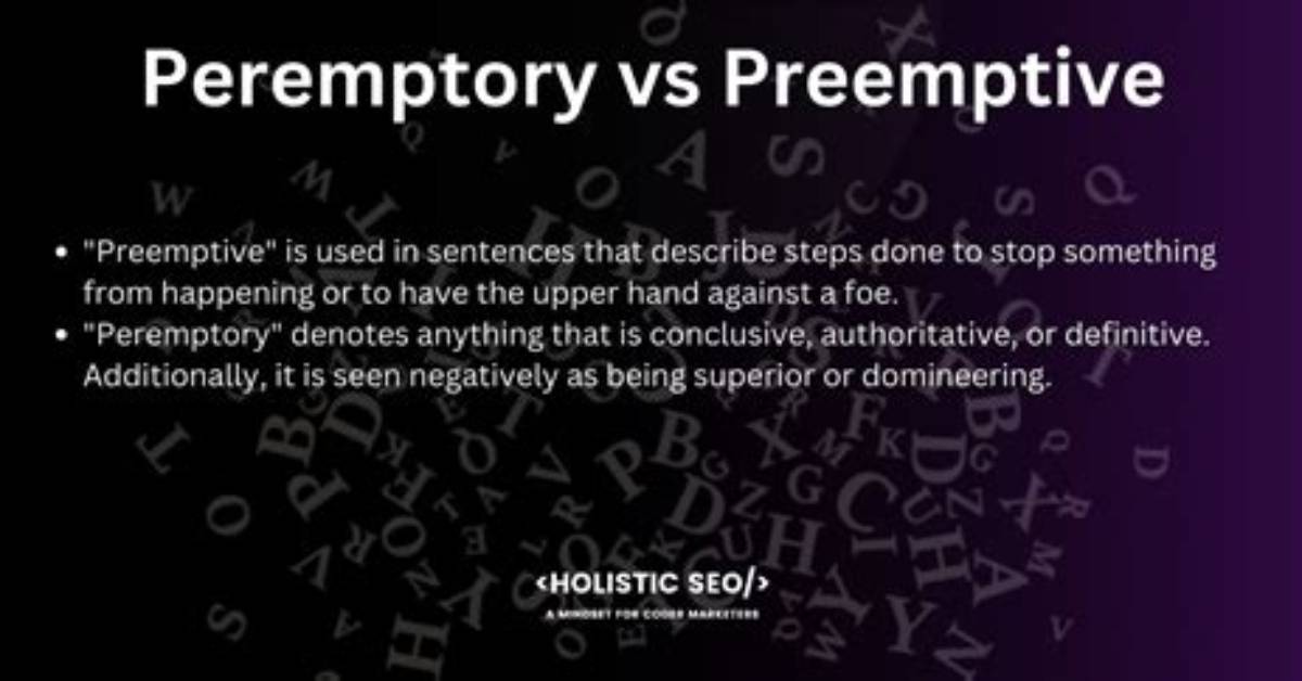 Does Peremptory Mean Imperious?