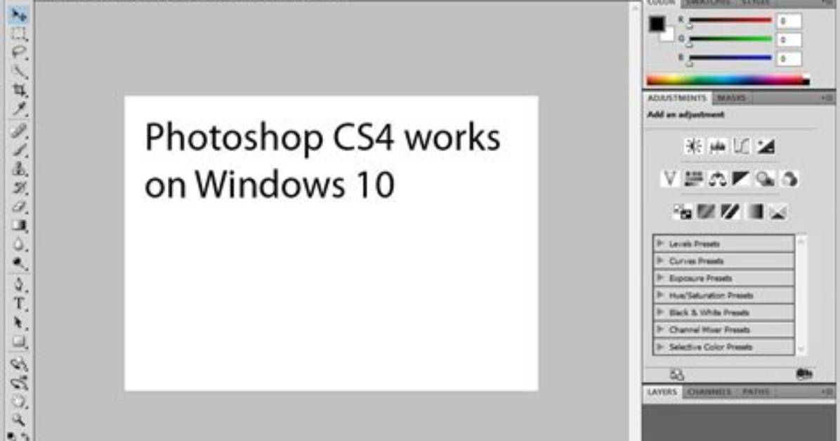 Does Photoshop Cs4 Work on Windows 10?