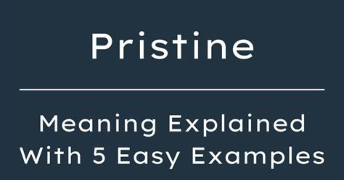 Does Pristine Mean New