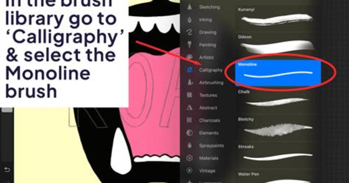 Does Procreate Come with a Monoline Brush?