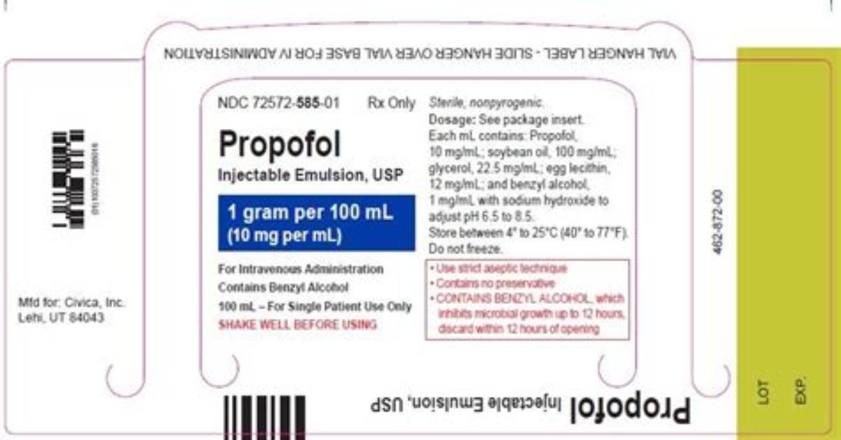 Does Propofol Contain Egg