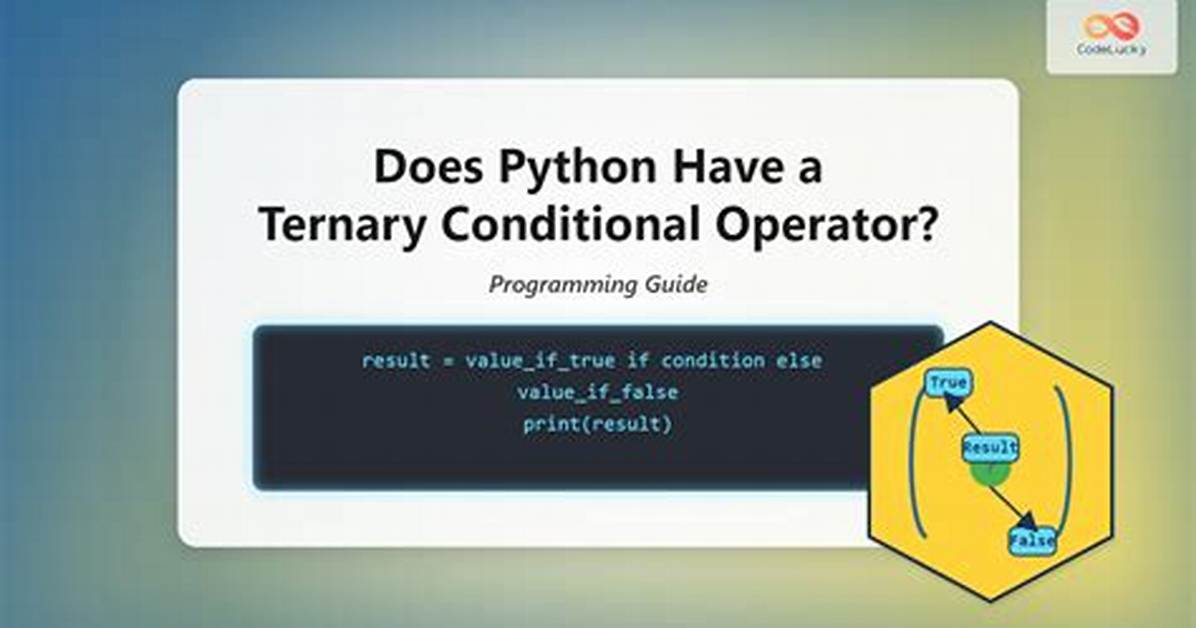 Does Python Have a Ternary Conditional Operator?