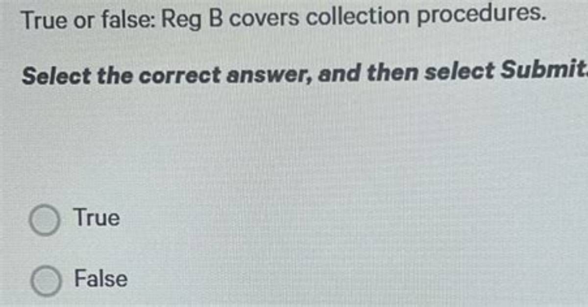 Does Reg B Cover Collection Procedures?