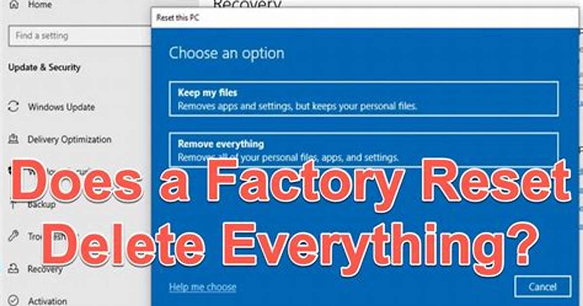 Does Resetting Pc Remove Windows 10?