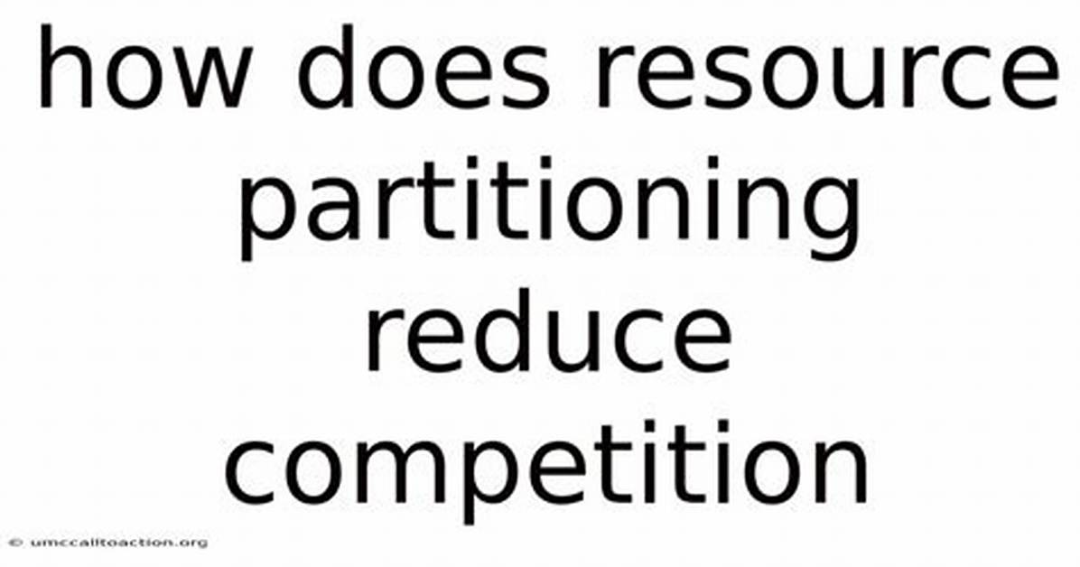 Does Resource Partitioning Increase Competition?