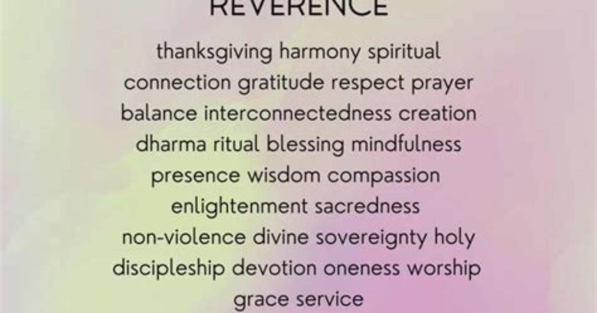 Does Reverence Mean Respect?