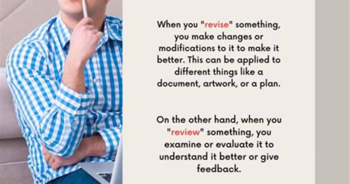 Does Revised Mean Change