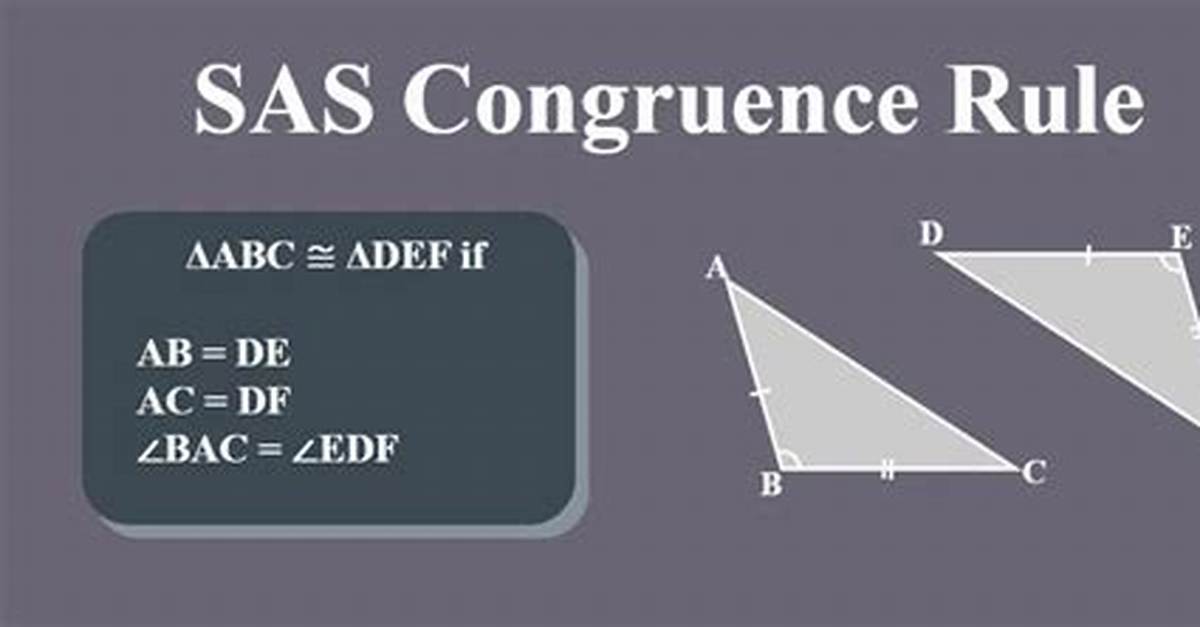 Does Sas Prove Congruence?