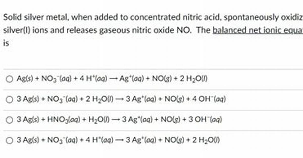 Does Silver React with Acid?