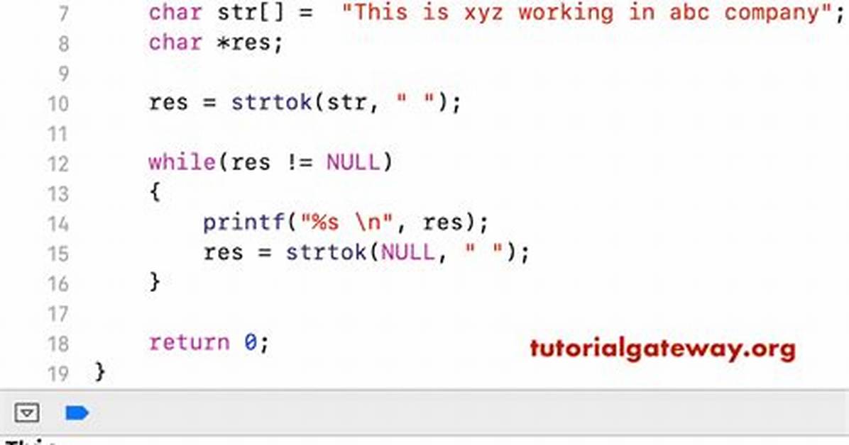 Does Strtok_R Change the String?