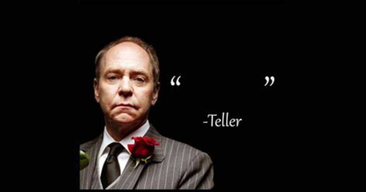 Does Teller Talk off Stage?