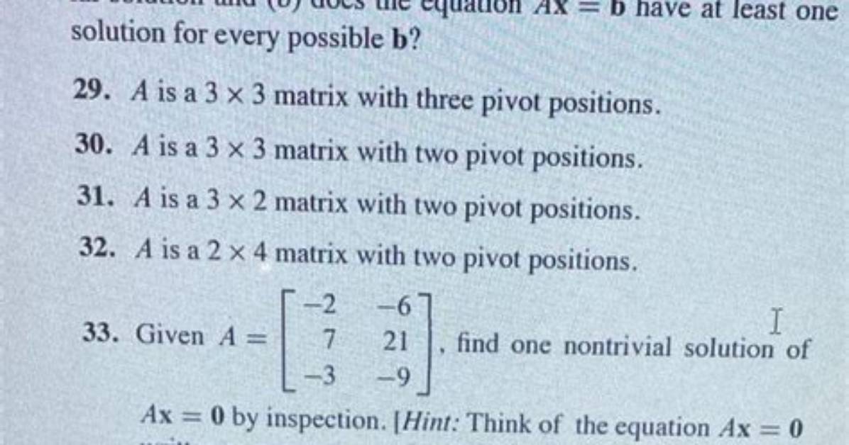 Does the Equation Ax=0 Have a Nontrivial Solution?