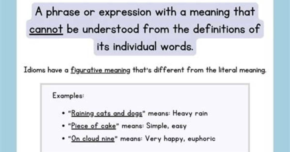 Does the Math Idiom Meaning?