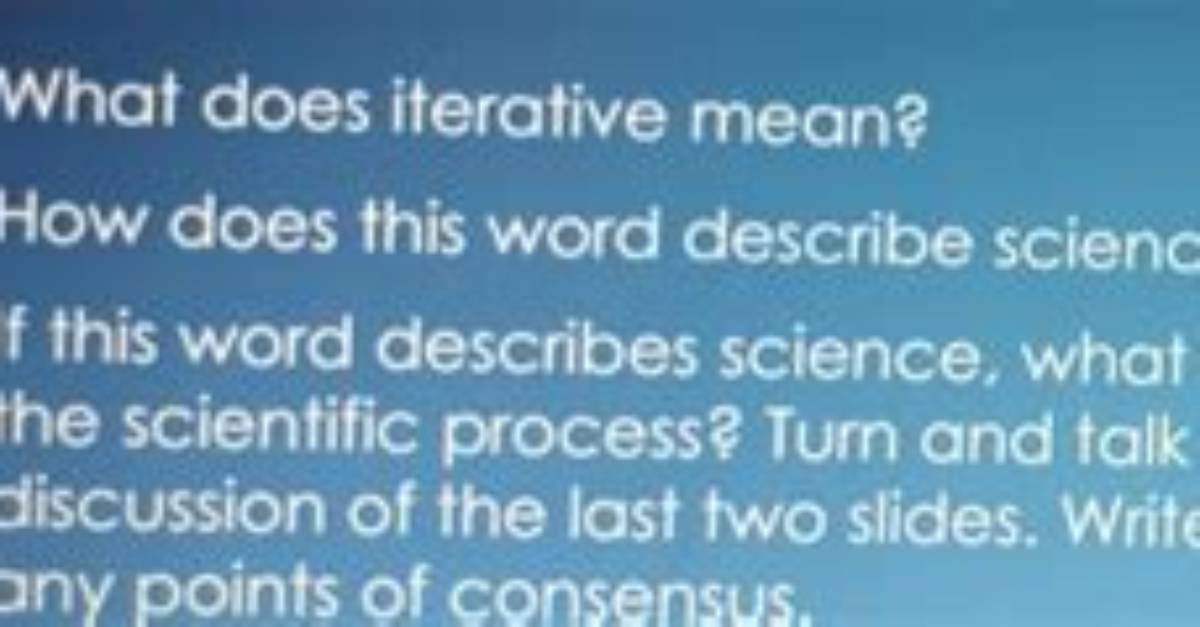 Does the Word Iterative Mean?