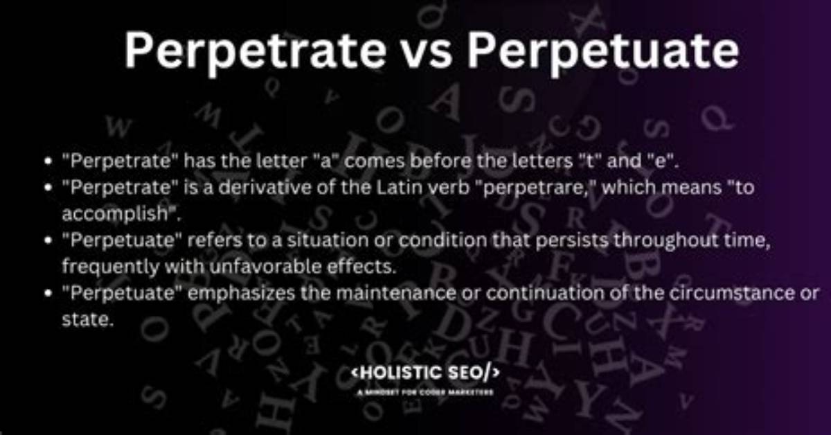 Does the Word Perpetrate Mean?