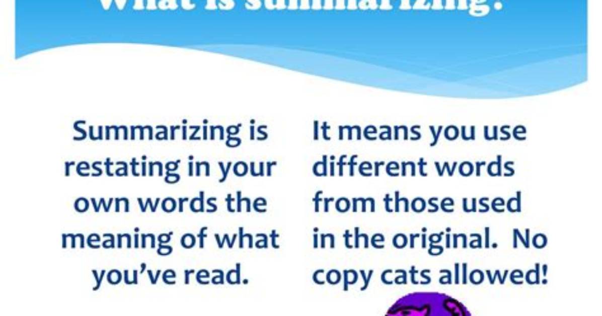 Does the Word Summarize Mean?