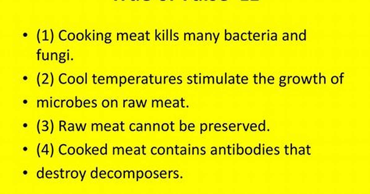 Does Thoroughly Cooking Meat Kill Bacteria?