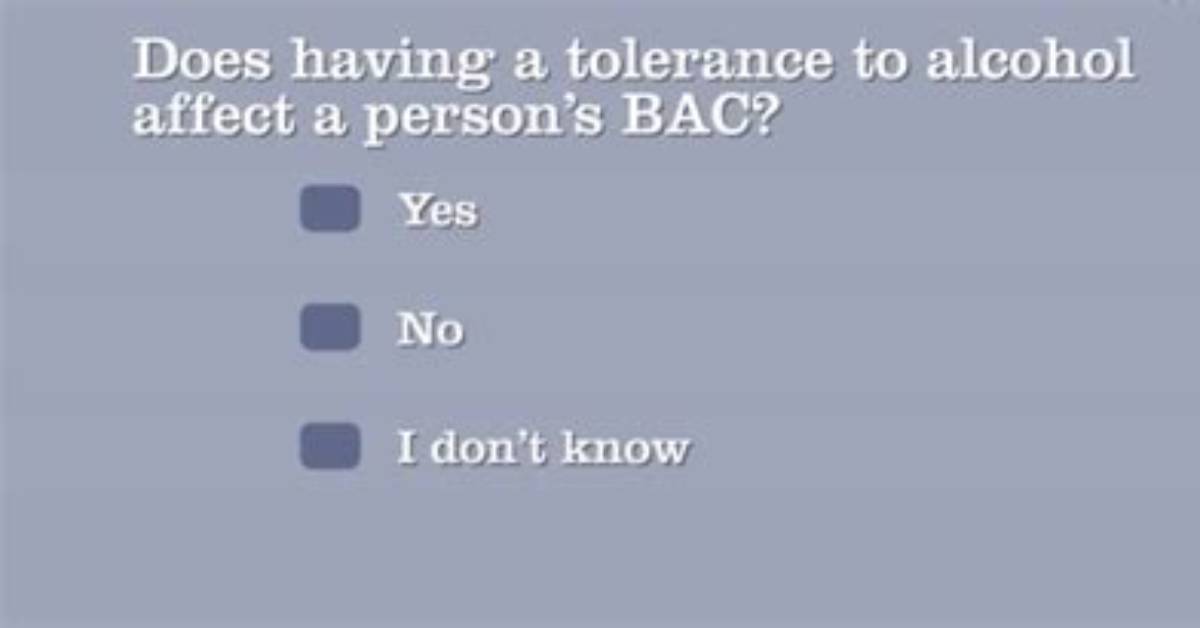 Does Tolerance Affect Bac?