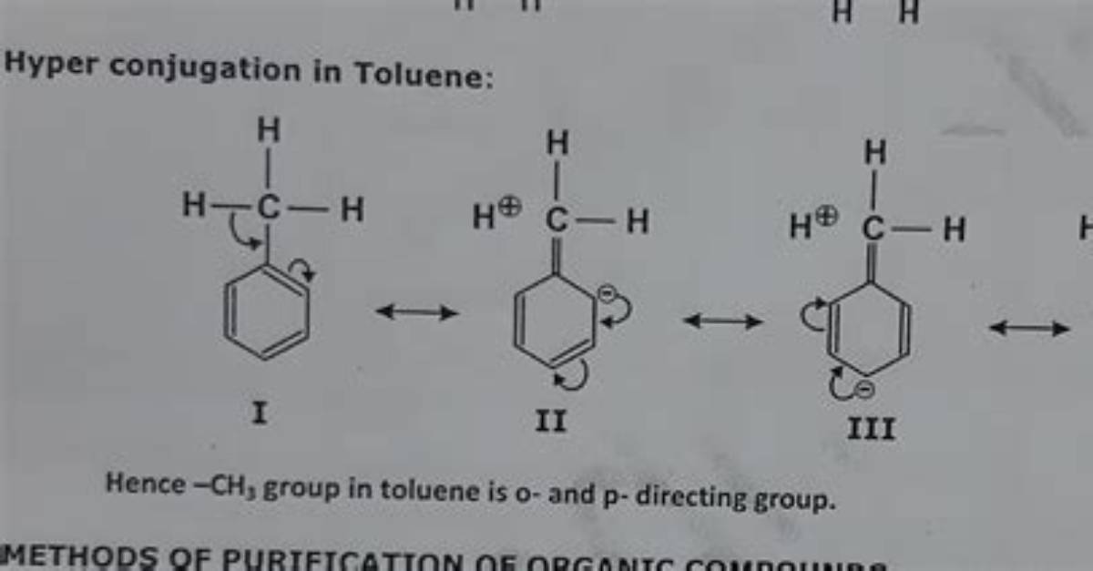 Does Toluene Show Resonance?