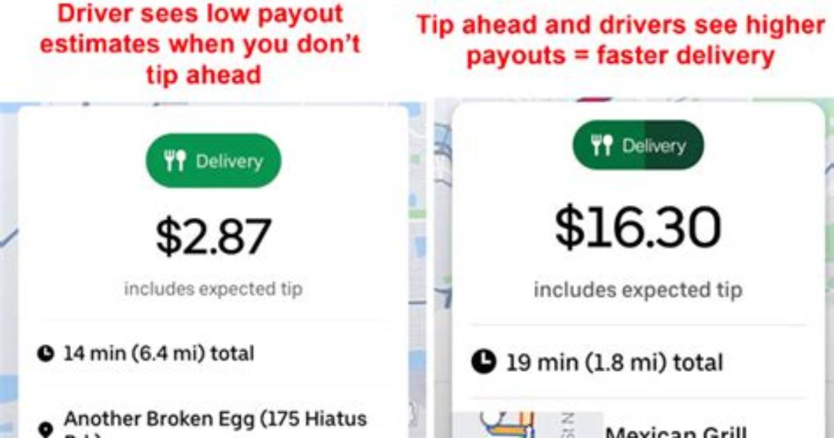 Does Uber Eats Driver See Tip?