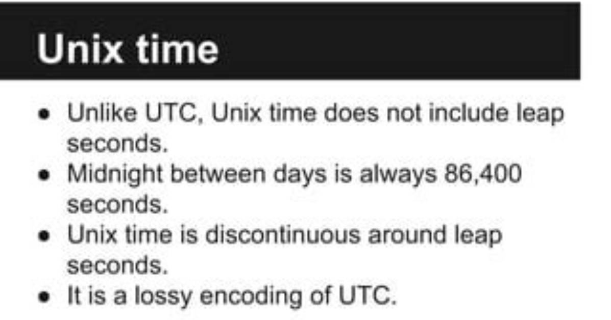 Does Unix Time Include Leap Seconds?