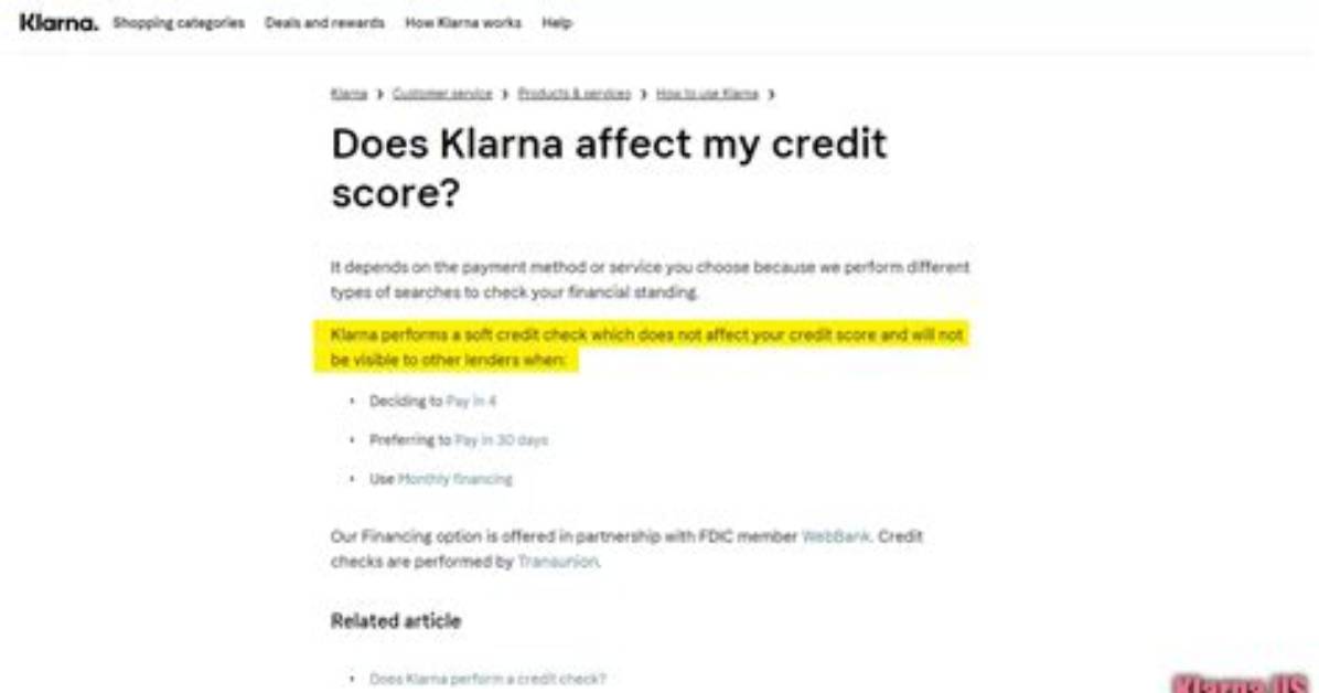 Does Using Klarna Affect Credit Score?