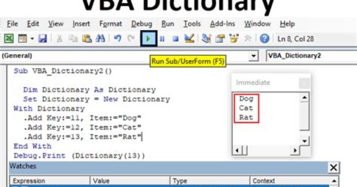 Does Vba Have Dictionary Structure?