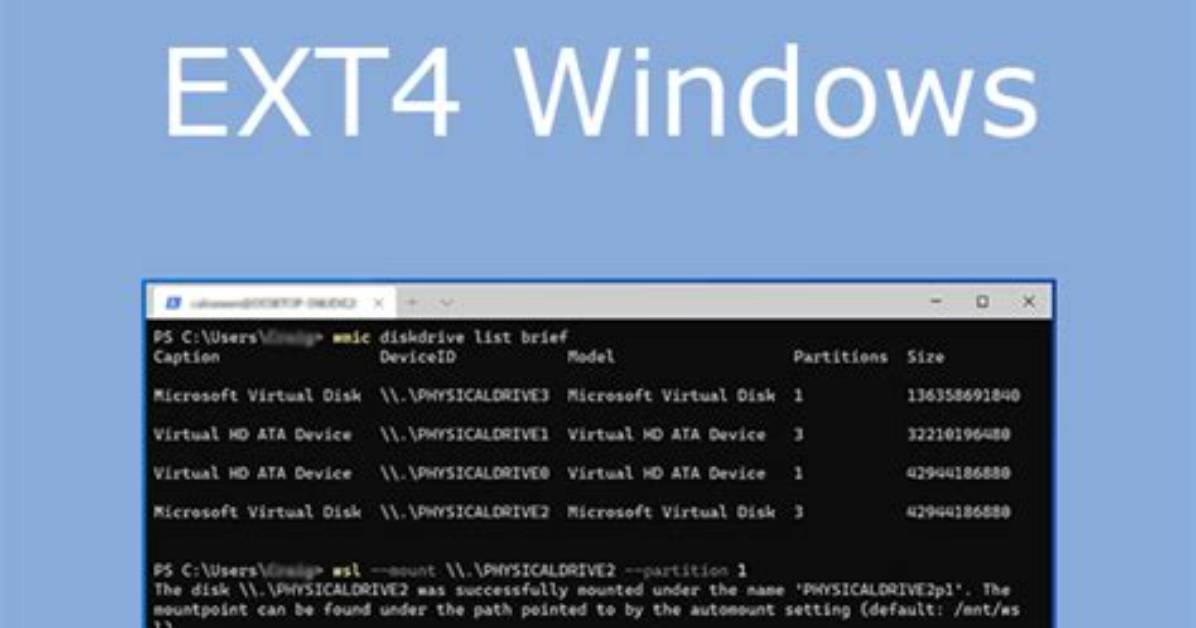 Does Windows 10 Recognize Ext4?